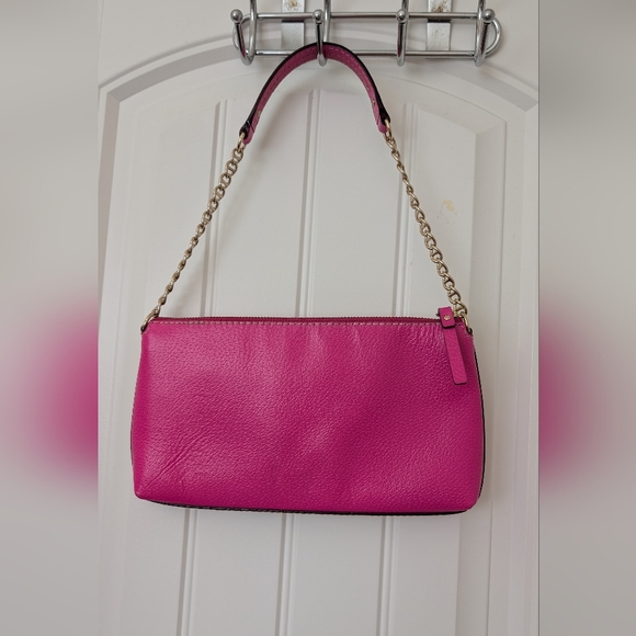 NWOT Kate Spade Hot Pink Gold Chain Shoulder Bag - Picture 3 of 9